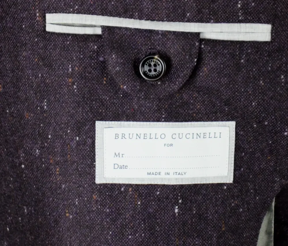 $6150 Brunello Cucinelli Blazer 38 R (48 EU) Purple Fleck Wool Cashmere Italy